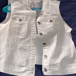 Jean crop vest